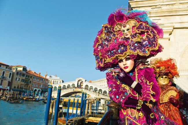 Italien, Venedig, Masken im Carneval Karneval in der einzigartigen Stadt Vendig in Italien. Venezianische Masken